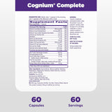Natrol Cognium Complete, Dietary Supplement for Brain Health, Brain Health Supplements for Adults, 60 Capsules, 30 Day Supply - Vita-Shoppe.com