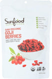 Sunfood Superfoods Raw Organic Goji Berries - Goji Berry, Sun Dried Wolfberry for Trail Mix, Snack, Smoothie, Yogurt, Oatmeal, Certified USDA Organic, Vegan, Gluten Free, Non GMO - 8 oz Bag